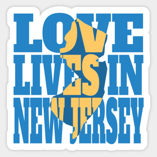 Love Lives in New Jersey Sticker